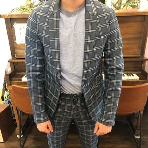 ASOS Blue and White Check suit